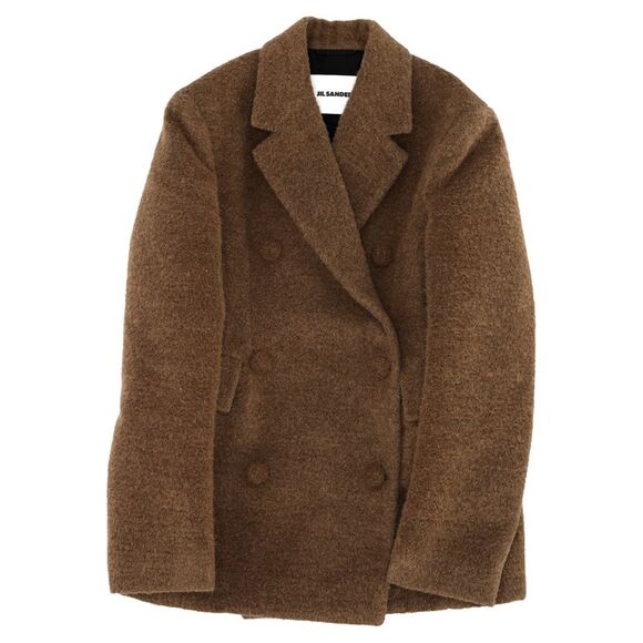 Jil Sander Jackets & Blazers - Jil Sander Double-Breasted Blazer in Brown Wool